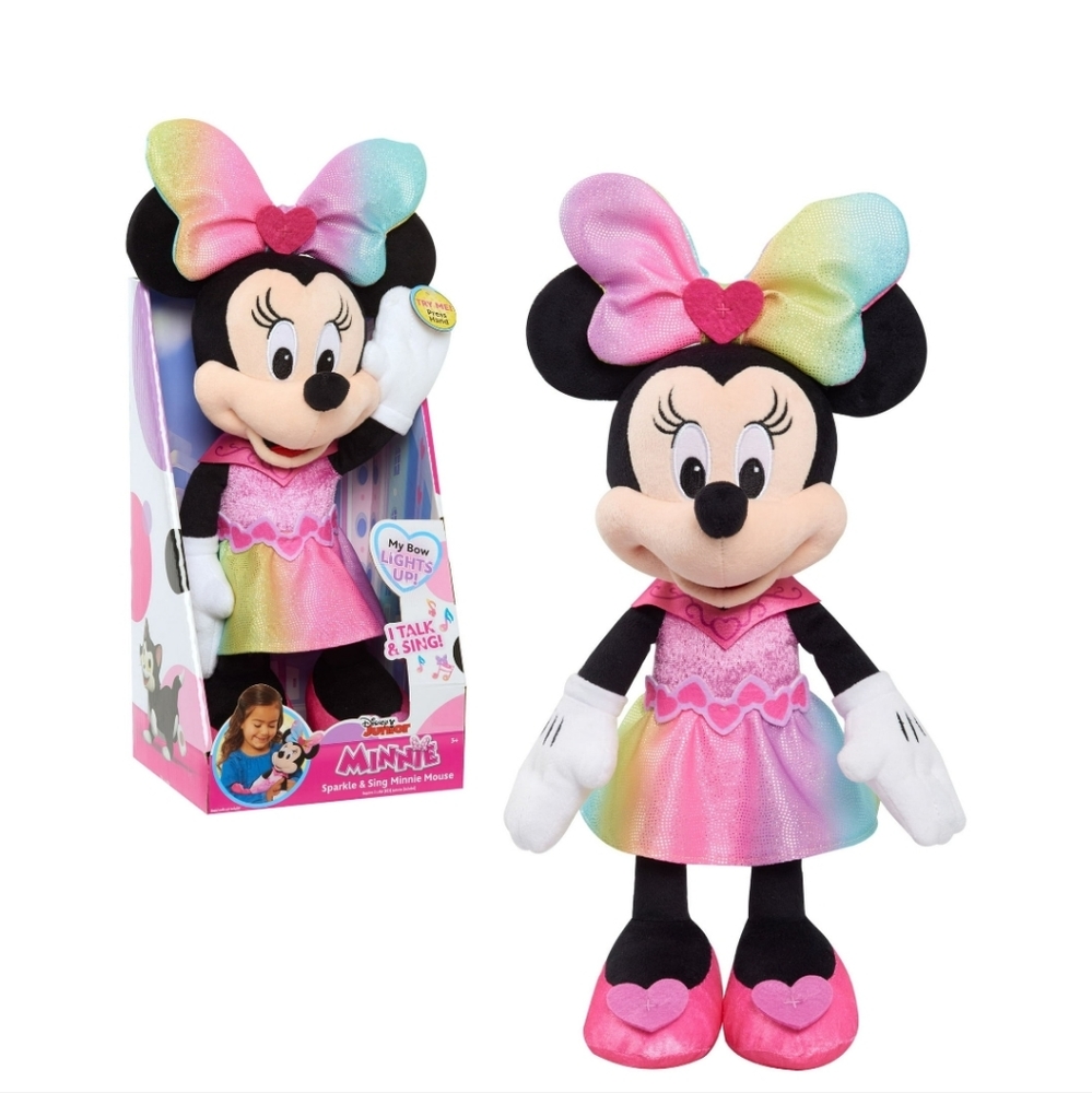 Disney Junior Minnie Mouse Sparkle and Sing Doll 13 inch lights and sounds